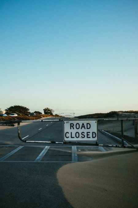 road closed signage